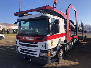 카캐리어 트럭 Scania P410 LA4x2MLB + 차량 수송용 트레일러